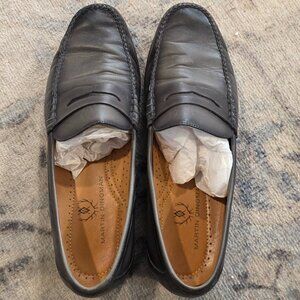 Martin Dingman Slate Gray Penny Loafers SZ 12